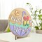Hello Spring Wooden Table Sign, Spring Table Decor Wood Round Shape 3 Layers Design, Farmhouse Rustic Spring Desk Top Centerpiece with Stand for Mantel Home Decorative (10 * 10 inches)